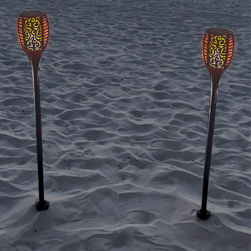 Solar Flame Torch & Ground Spike Combo Kit (2-Pack)