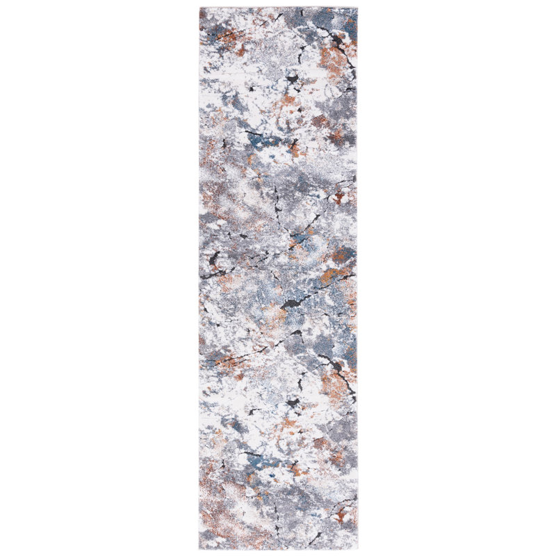 Teit Cyrus Shag Performance Abstract Rug, Runner 2'2" x 7'9"