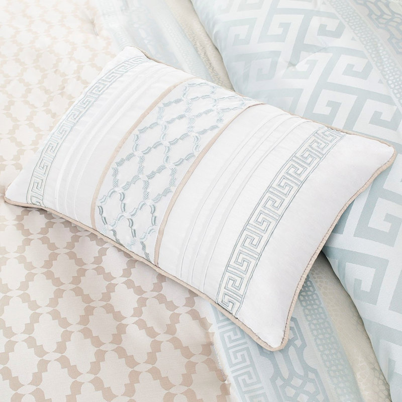 Literie de luxe de 7 pièces pour très grand lit, coussins froissés, lavables à la machine, vapeur et taies décoratives