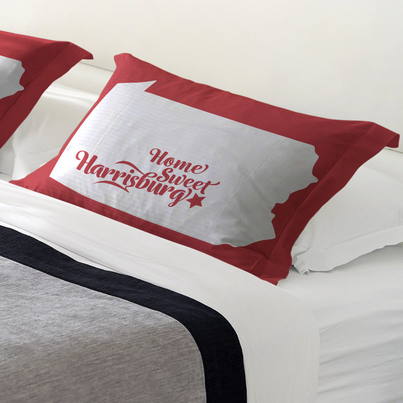 Pillow Sham, Queen, Microfiber, Red