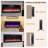 Recessed Ultra Thin Tempered Glass Electric Fireplace with Remote, Multi-Color Flame, LED Light, and Heater-18069815