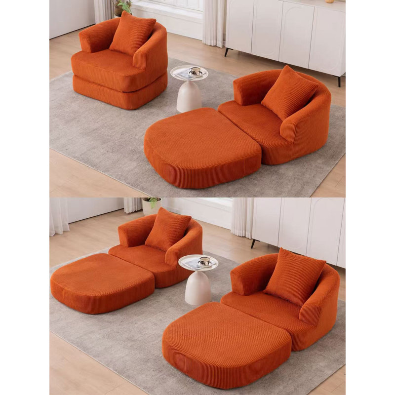 Fauteuil inclinable pliable, Orange