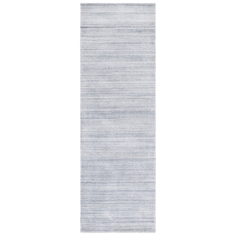 Fabian Hand-Woven Flatweave Ash Area Rug, Runner 2'6" x 8'