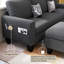 Canapé rembourré de 78 po avec repose-pieds mobile-1667262840
