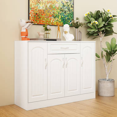 Byrant Brayden Studio Freestanding Shoe Storage Cabinet for Entryway with 3 Flip Drawers, Narrow Shoe Rack Cabinet, White (42.51 W x 10.04 D x 42.5