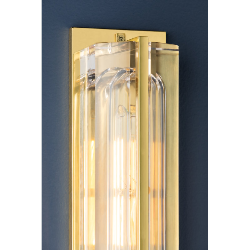 Hawkins 1 Light Wall Sconce, Aged Brass