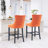 Upholstered Counter Stool with Solid Wood Frame-724752140-724752148