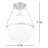 Amirah 1-Light Dimmable Glass Globe Steel Semi Flush Mount-165030357
