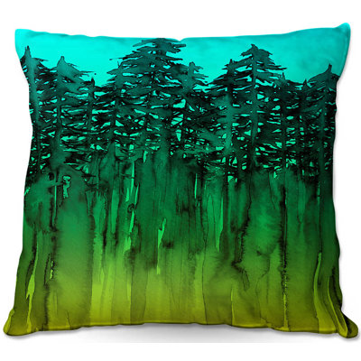 Couch Forest Trees Throw Pillow