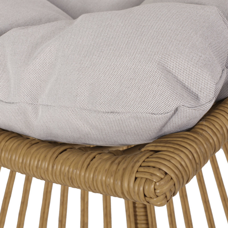 Chaises de patio avec coussins Fiona, Beige, Marron clair