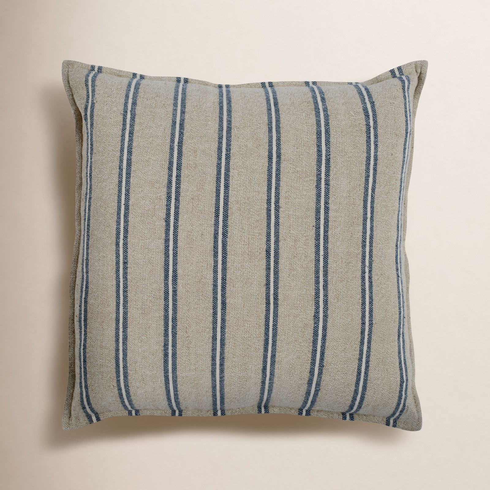Gemini Striped Cotton Throw Pillow, 20'' x 20''