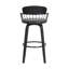 Tabouret de bar pivotant en bois noir de 30 po Willow