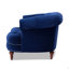 Fauteuil d'appoint capitonné, velours bleu marine-969915527