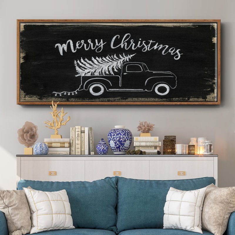 Merry Christmas Truck - Toile encadrée