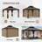 Outdoor Hardtop Gazebo Patio Galvanized Steel Double Roof Aluminum Frame Gazebo-108467814