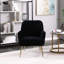 Fauteuil de bureau en velours avec pieds dorés, processus d'installation facile-120913068