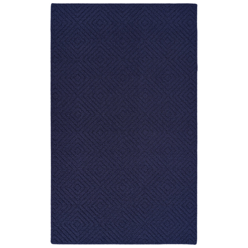  Tapis bleu marine 3 pi x 5 pi Brentwood Jasmine, Marine, 3 pi x 5 pi