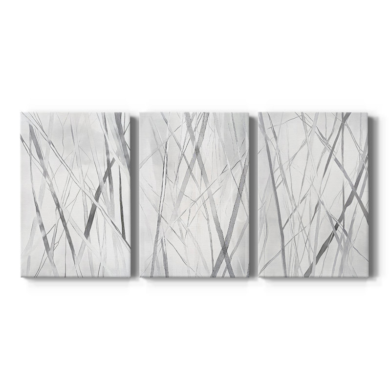 ABSTRACT Series DCCCLI  -Custom Wrapped Gallery Canvas - 3 Pieces, 36" H x 72" W