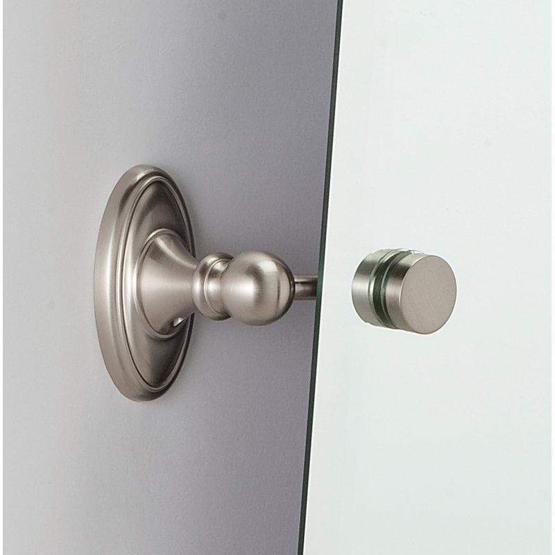 Classic Traditional Mirror Bracket, Satin Nickel