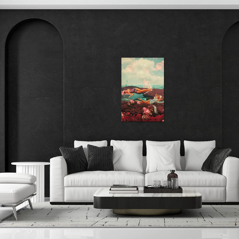 Ces après-midi roses, impression sur verre acrylique, H 24 po x l 16 po x P 0,25 po