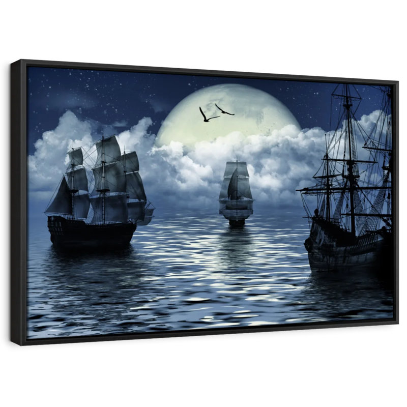 Old Sailing Boat Canvas Print, 27" H x 40" W