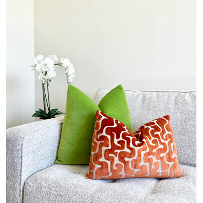 Velvet Maze Lumbar Throw Pillow Cover