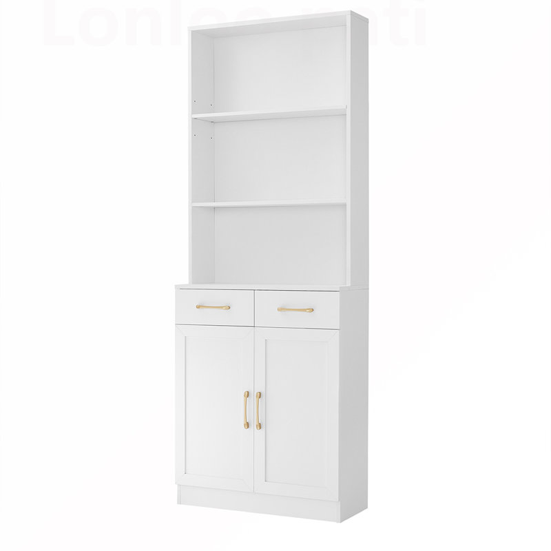 Armoire de rangement polyvalente avec beaucoup d'espace et tablettes réglables pour un rangement organisé et élégant, Blanc