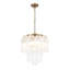 Modern 3-Light Tiered Plum Blossom Glass Tube Chandelier