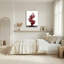 Ensemble de 1 tableau abstrait sur toile avec flamme-129027712-129027715