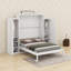 Lit escamotable avec garde-robe et tablette de rangement-1252694518