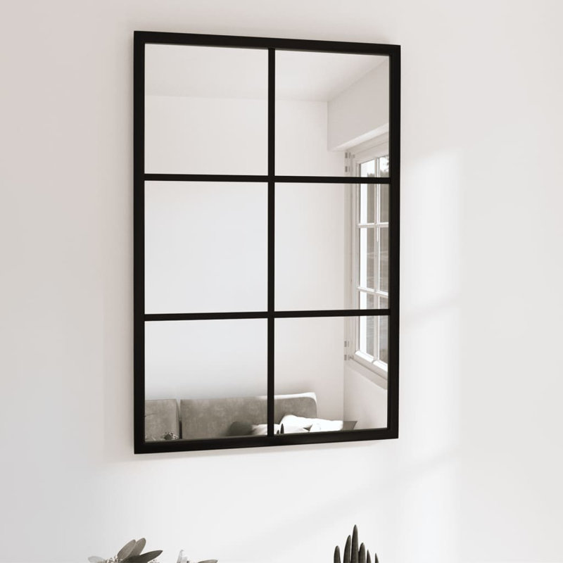 Mikayia Rectangular Metal Wall Mirror, 60cm H x 40cm W