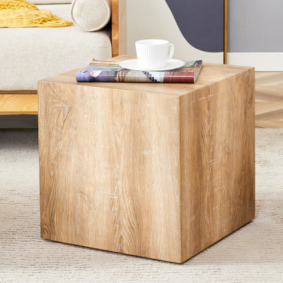 Table basse moderne carrée en bois