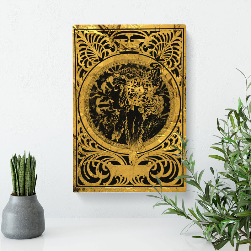 Gold Byzantine by Alphonse Mucha - Wrapped Canvas Painting, 50cm H x 35cm W x 3cm D