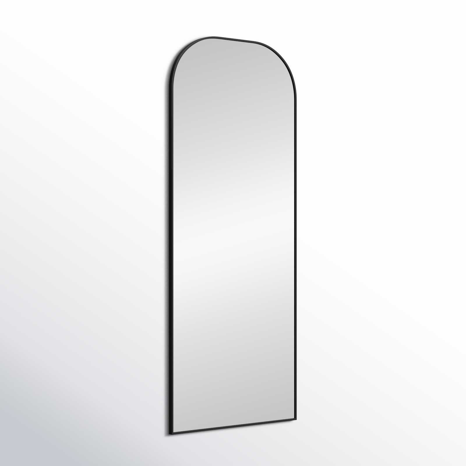 Sabine Metal Wide Arch Wall Mirror, 74" x 28", Black