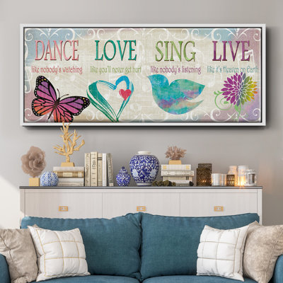 Dance Love Sing- Framed Canvas