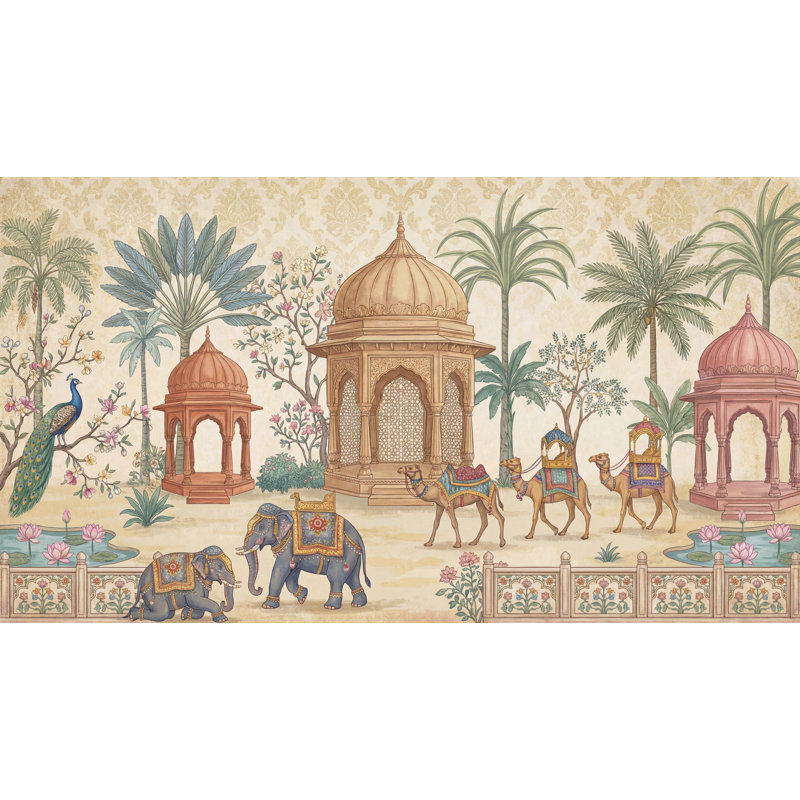 Murale Mughal Palace, 140 po x 108 po, Peler et coller