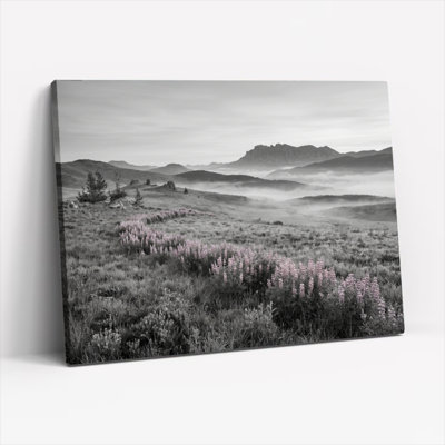 Art mural sur toile Gallery Wrap pour le salon, la chambre à coucher, le bureau ou le vestibule - décoration murale décorative avec paysage de montagne