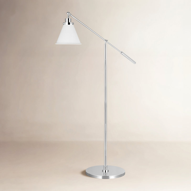 Wellfleet Task Floor Lamp, Black, Silver