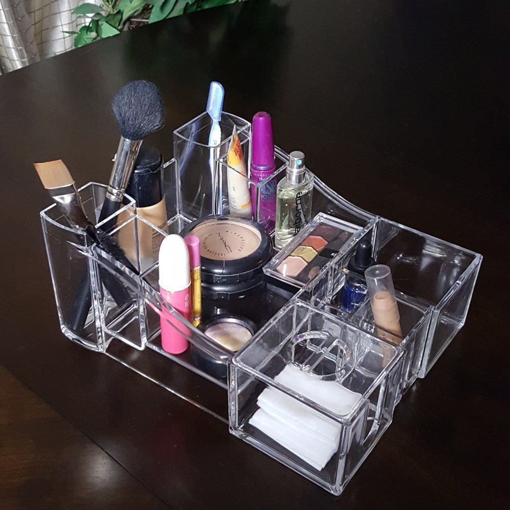 Derby Acrylic 9 Compartment Makeup Organizer Rebrilliant