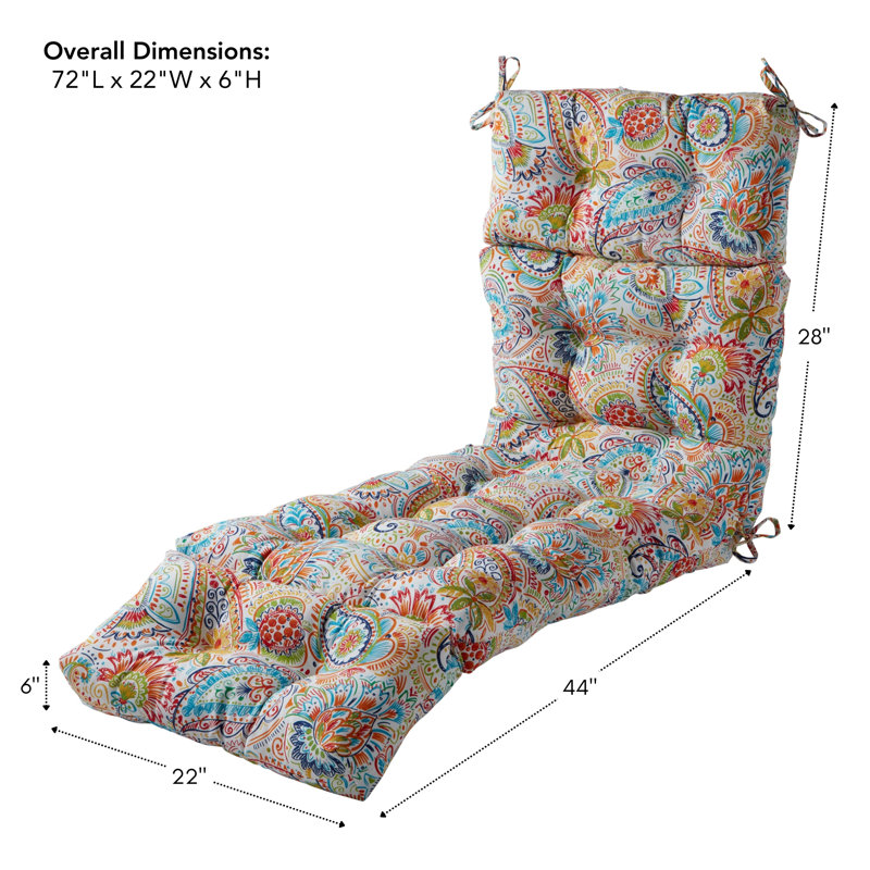 Coussin de chaise longue d'extérieur capitonné Shipton, Jamboree