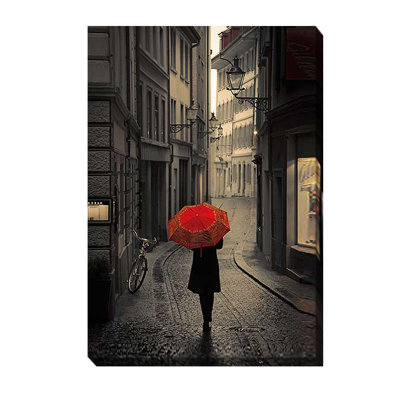 « red pluie » par stefano corso-reproduction de photo sur toile tendue