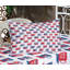 Drap-housse et coussin décoratif Ambesonne Tea Party Vermilion bleu nuit-106786062