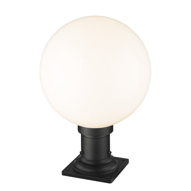 Plafonnier noir à 1 lumière H 17,75 po, Givré