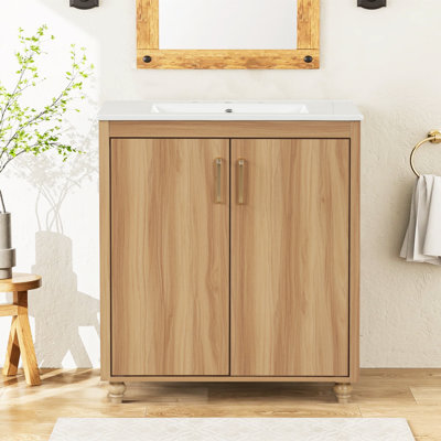 Meuble-lavabo de salle de bain sur pied 30 po Modern