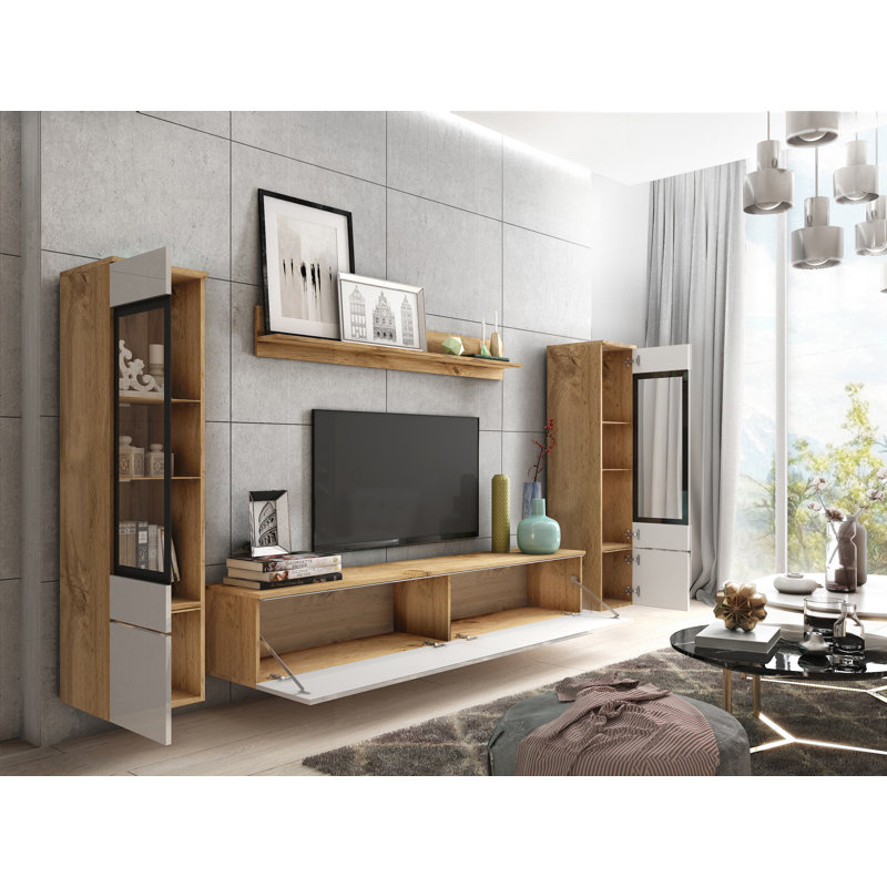 Dorfman Entertainment Center for TVs up to 78", White/Oak