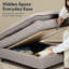 Canapé modulaire en chenille de L 100,4 po avec repose-pieds réversible et rangement-1711780756