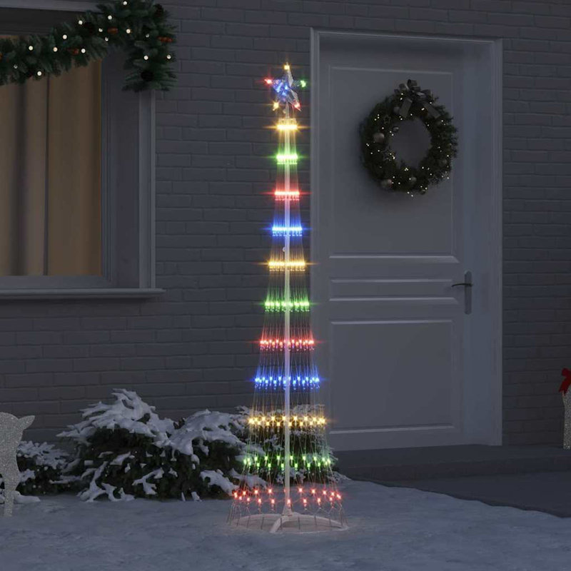  LED Christmas Tree 51 x 51 x 190 cm Metal, Multicolour