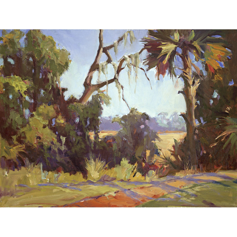 Kiawah Marsh Wetlands Print by John Beard, 20" H x 24" W x 1.75" D, White Framed Canvas