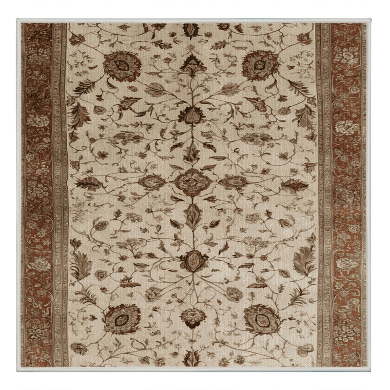 Tapis beige lavable à la machine
