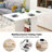 Folding Drop Leaf Dining Table with 6 Wheels and 2-Layer Storage Shelf, Space Saving Table for Small Spaces, 47.2 inch D x 23.6 inch W x 30.3 inch H, White-1505082874
